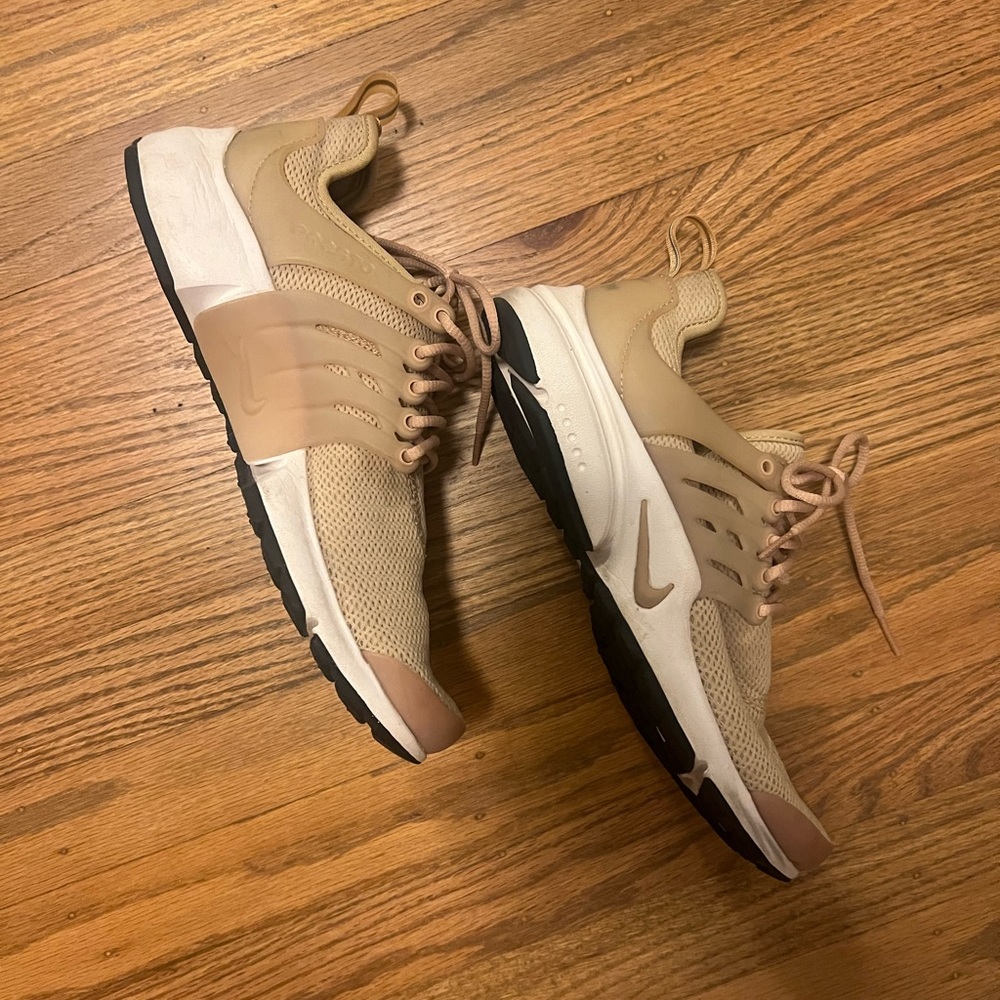Nike Beige and White Athletic Shoes